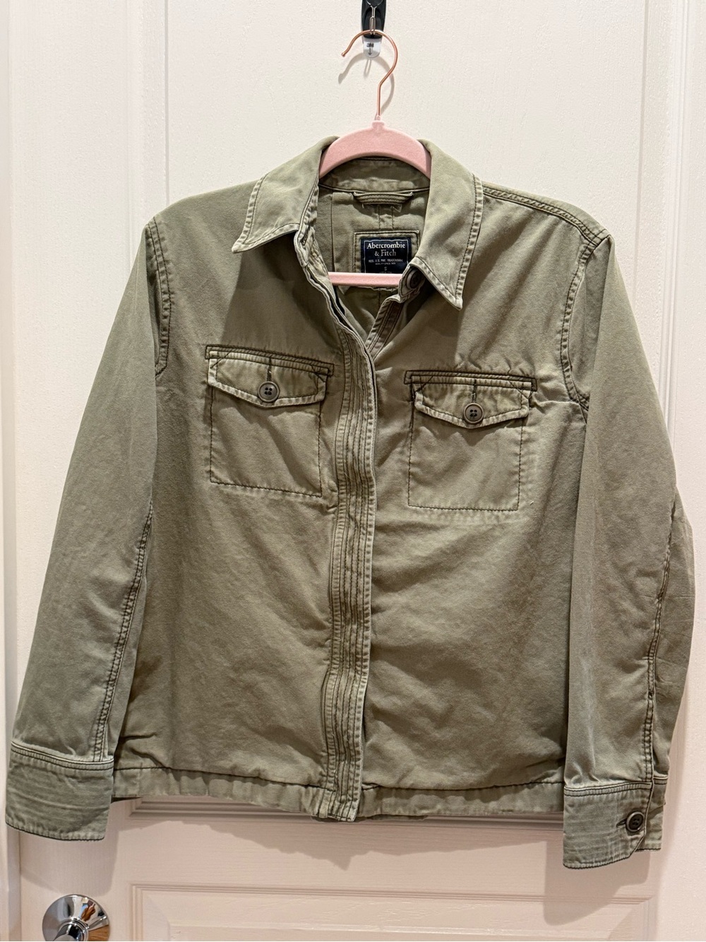 Abercrombie & Fitch Olive Utility Military Field Jacket
